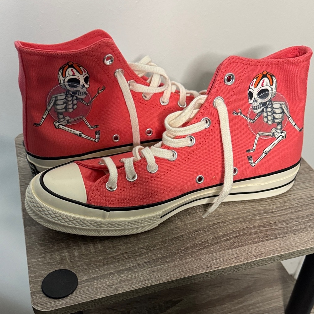 Converse Chuck 70 Pink High Top Sneakers Dia de los Muertos US Men’s 9.5